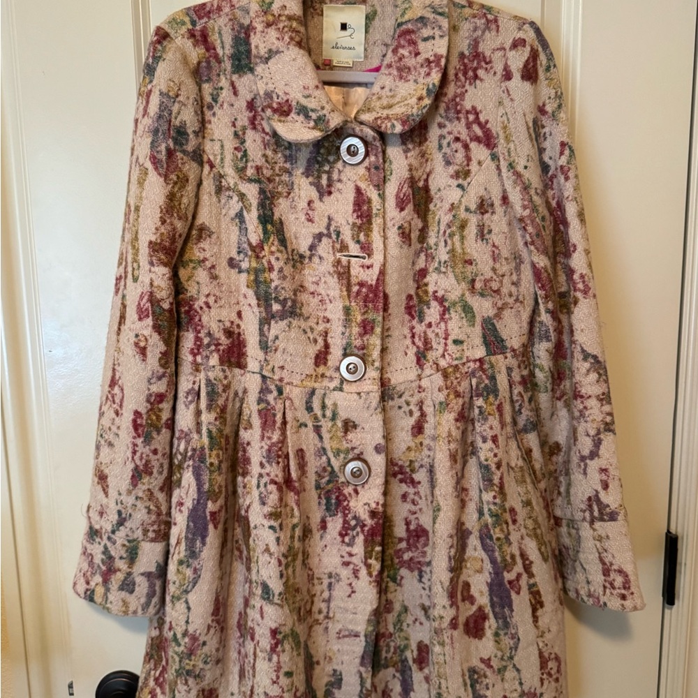 Elevenses WoolFloral-Print Coat